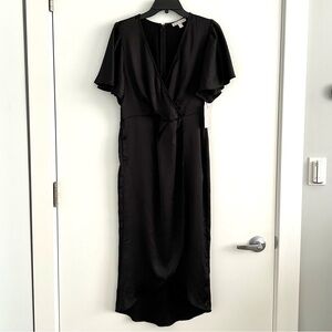 NWT Chelsea27 Flutter Sleeve Wrap Dress
